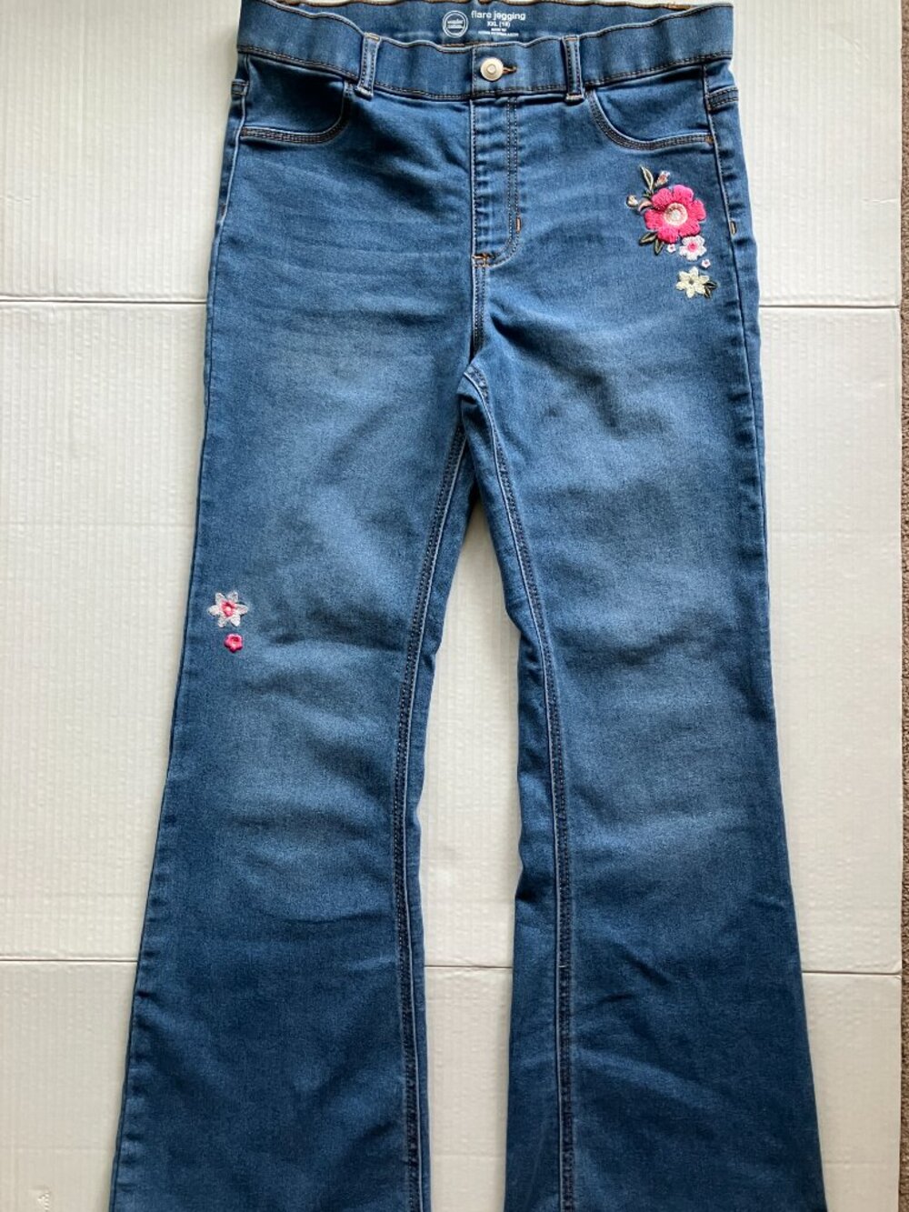 18 Girls Wonder Nation Fashion Flare Denim Jegging 2 Pair Bundle - Picture 2 of 5